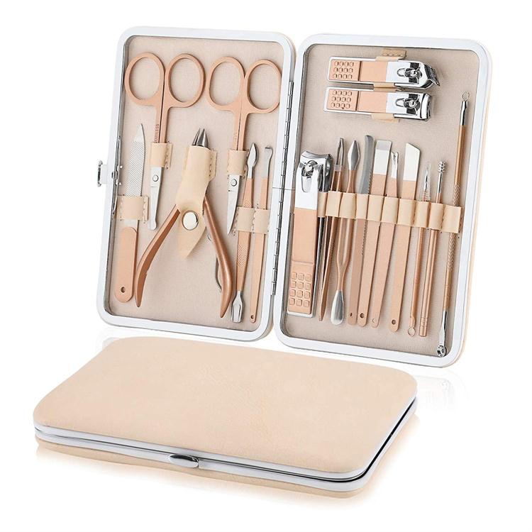 18PCS Wholesale Rose Gold Manicure Pedicure Set