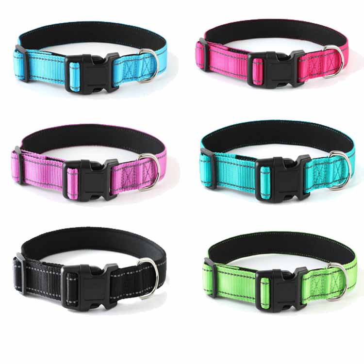 Adjustable Custom Soft Neoprene Padded Reflective Dog Collar