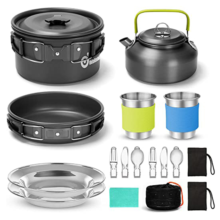 15PCS Portable Outdoor Picnic Cooking Set Camping Cookware