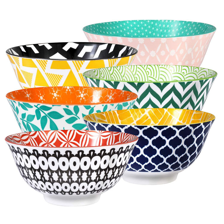 Colorful Unique Design Dining Porcelain Ceramic Cereal Bowl