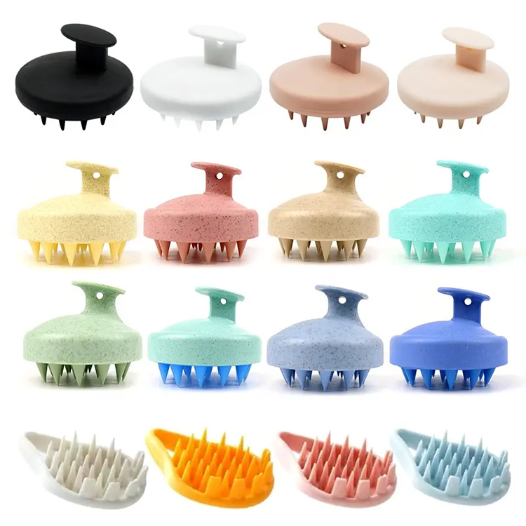 Customize Logo Shampoo Massage Brush Scalp Care Brush