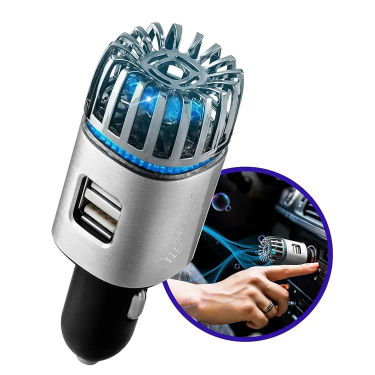 Dual USB Charger Car Air Purifier Ionizer