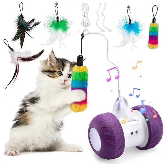 Electric Mouse Feather Toy Automatic Cat Toy