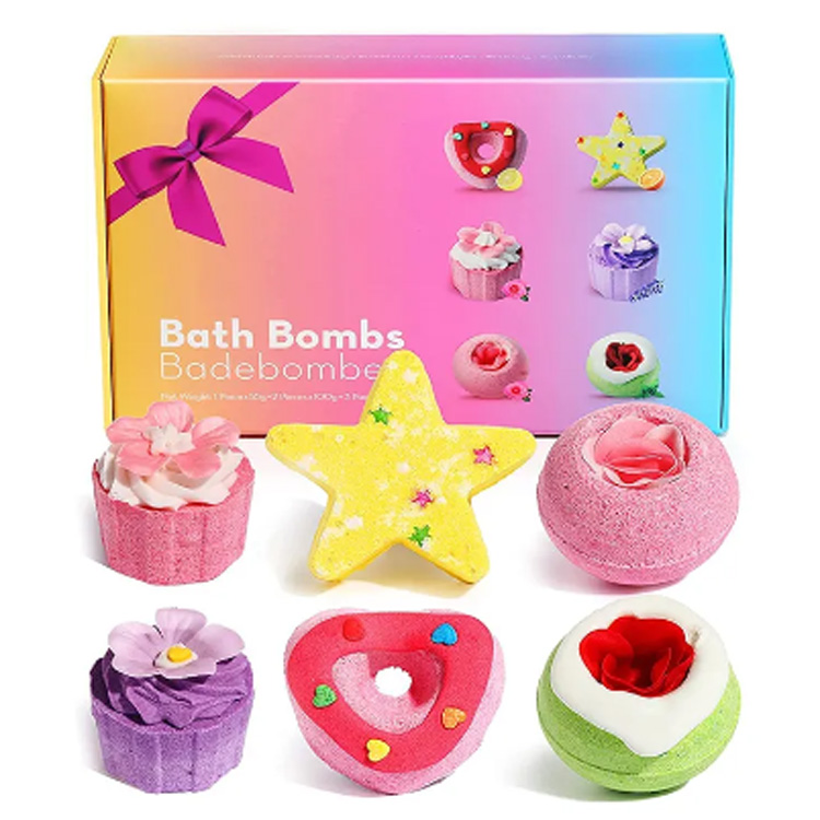 Family Hotel Bathroom Colorful Cupcake Cute Fizzy Bath Bomb