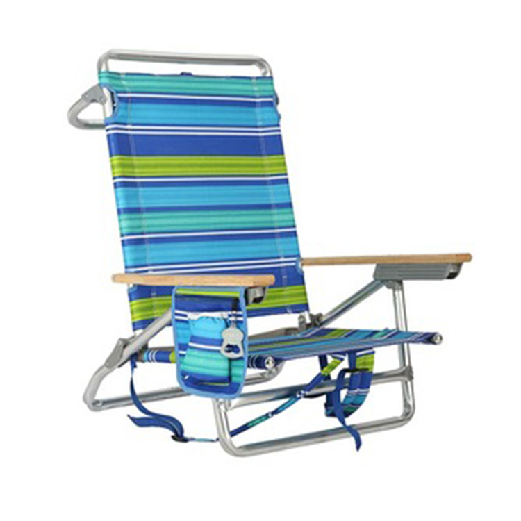 Folding Backpack Beach Chair with Large Storage Pouch