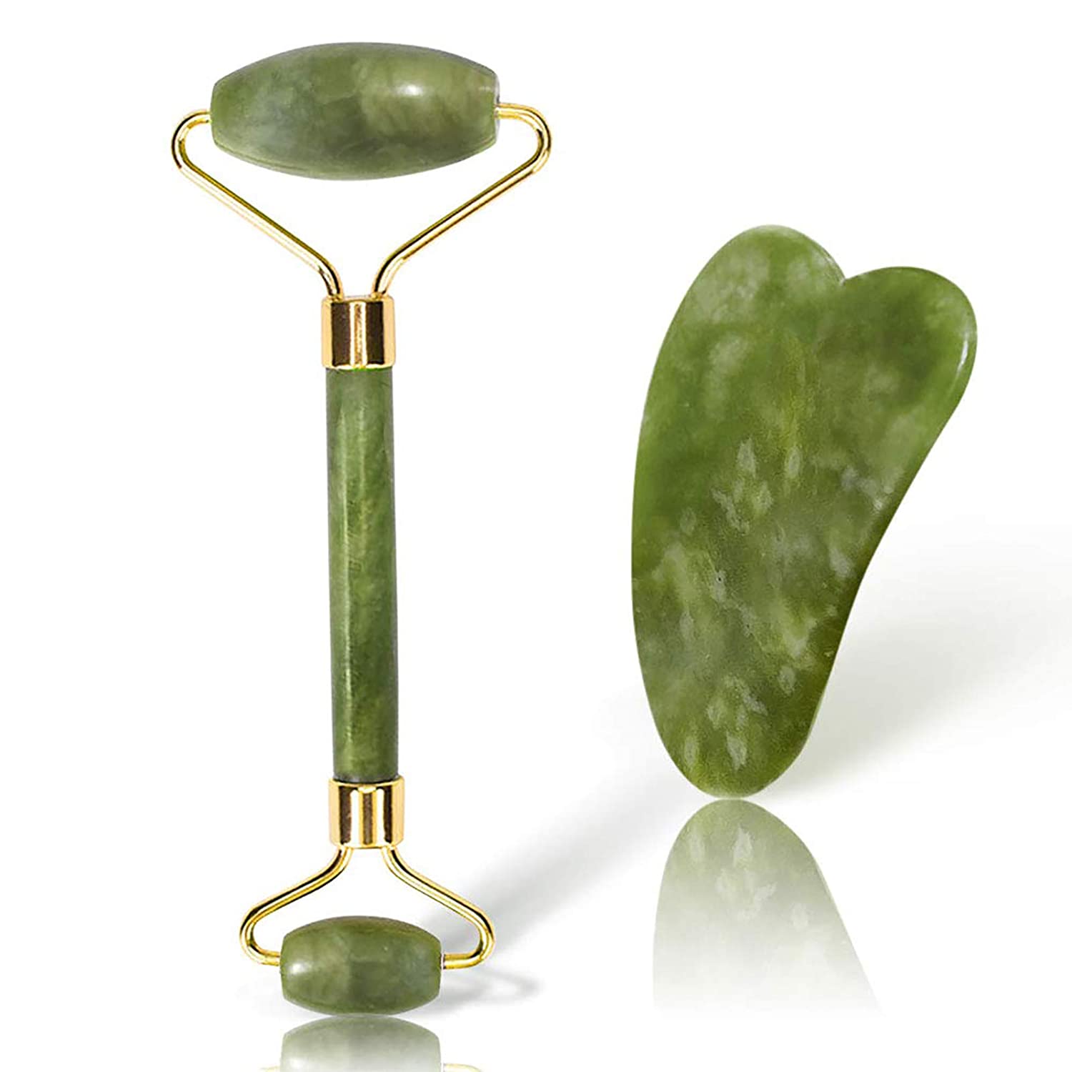 Facial Massage Jade Roller Gua Sha Set