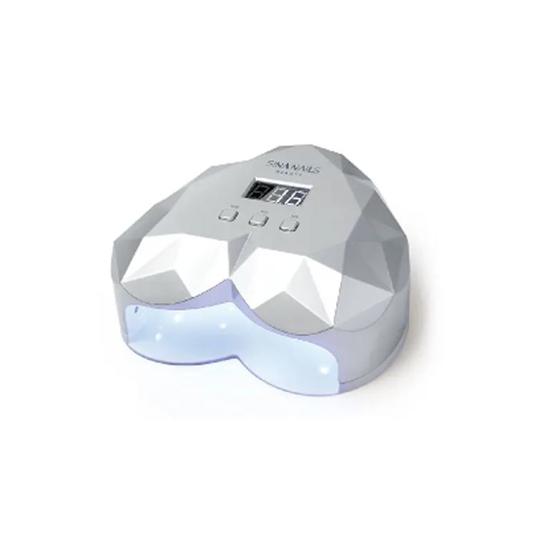 New Smart White and Silver Heart Shape Light UV LED Nail Lamp