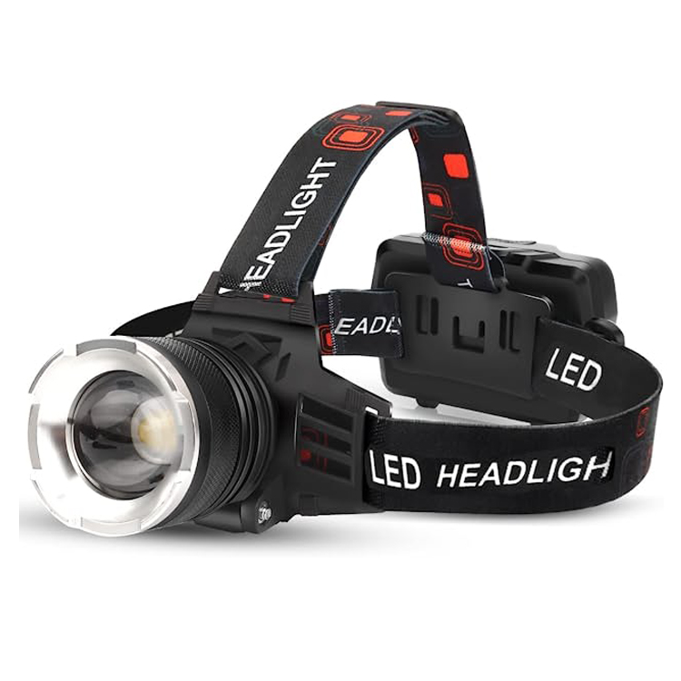 Outdoor Adjustable Zoom Headlamp LED Rechargeable Head Lamps