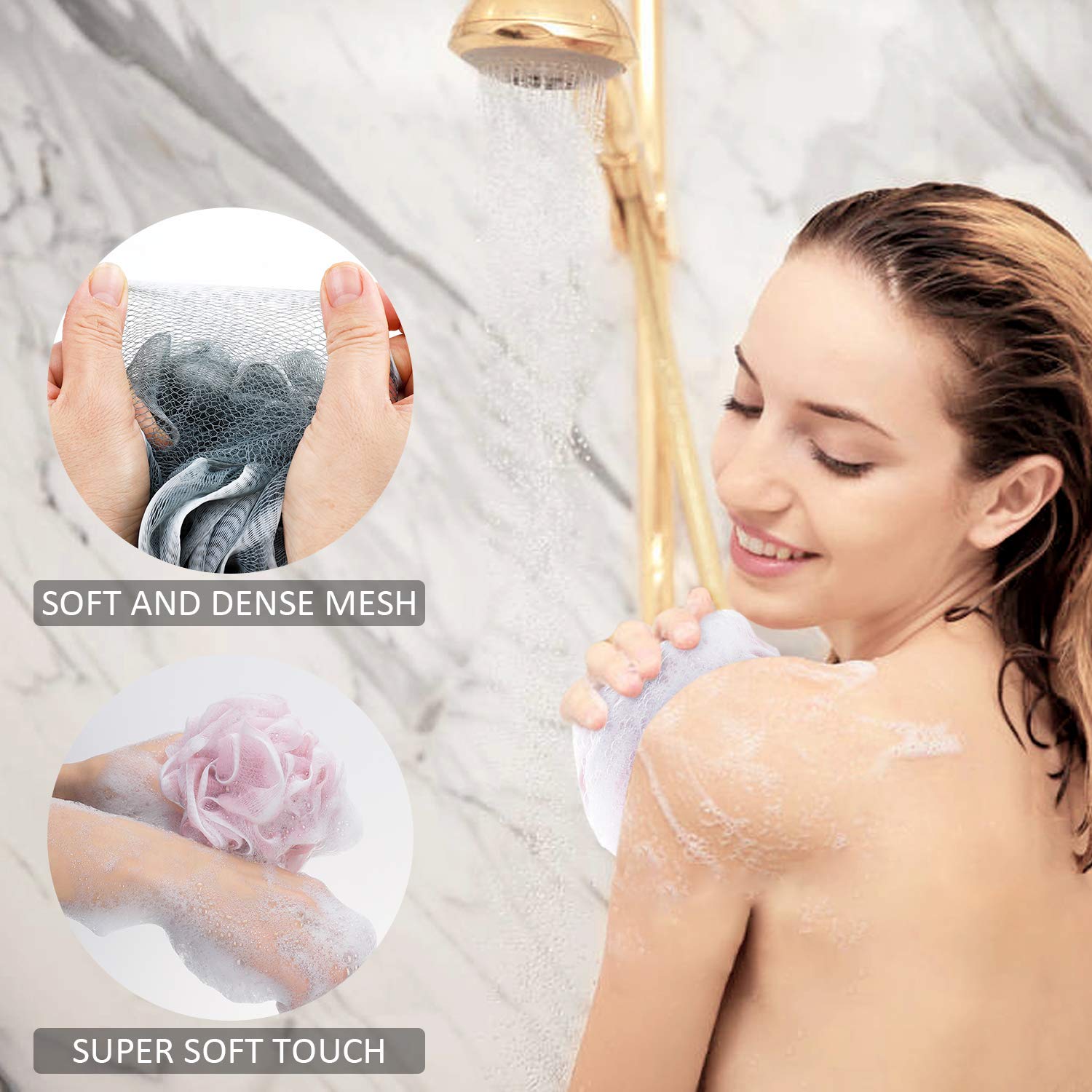 Perfect Mesh Body Scrubber Shower Sponge Loofahs