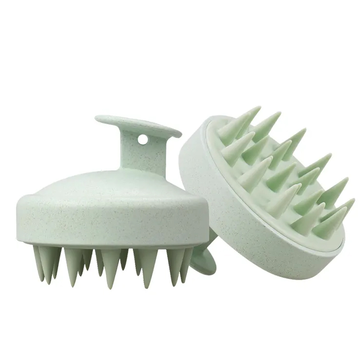 Scalp Biodegradable Wheat Straw Silicone Head Scalp Brush