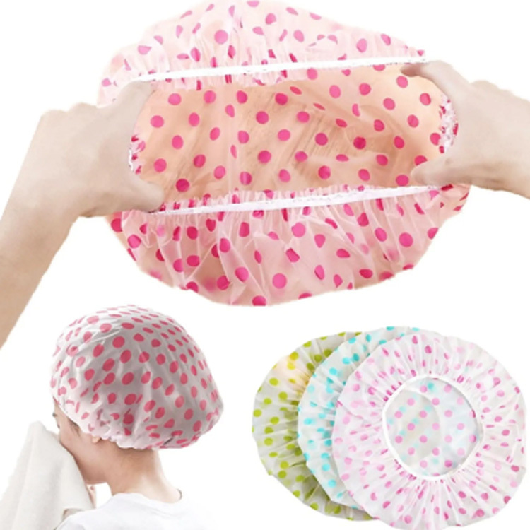 Wholesale Waterproof Thickened Waterproof Oily Shower Cap